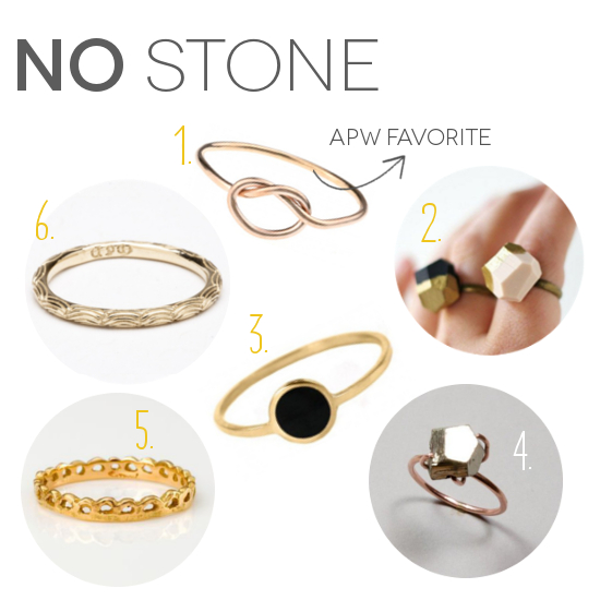 No Stone Engagement Rings | A Practical Wedding